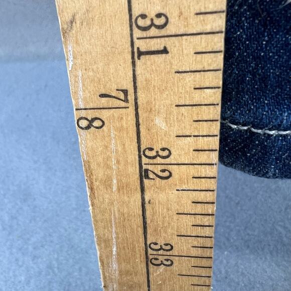 VTG KanCan Jeans Women's 5 Dark Blue Embroidered Hip Flare Preppy Normcore Rare - Picture 13 of 14